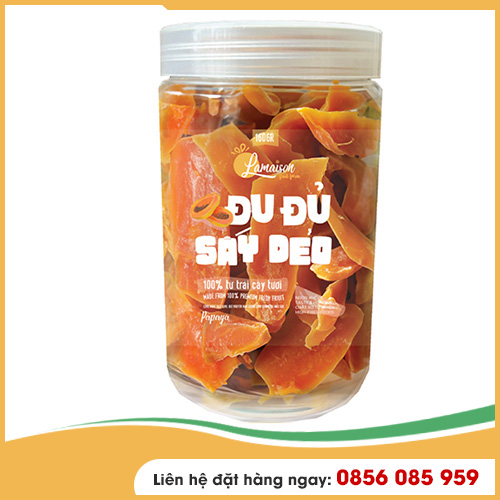 Đu Đủ Sấy Dẻo<br>Khối Lượng Tịnh: 160gr